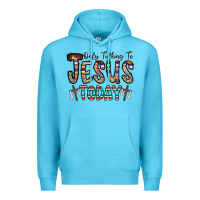 Ocean Blue only talking jesus today Premium Hoodie - CowhideDigitalArt