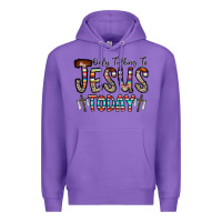 Purple only talking jesus today Premium Hoodie - CowhideDigitalArt