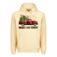 Pina Colada Merry And Bright Christmas Trees Truck Premium Hoodie - FaDigitalArtStudio