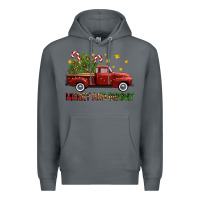 Rock Merry And Bright Christmas Trees Truck Premium Hoodie - FaDigitalArtStudio