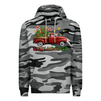 Slate Camo Merry And Bright Christmas Trees Truck Premium Hoodie - FaDigitalArtStudio