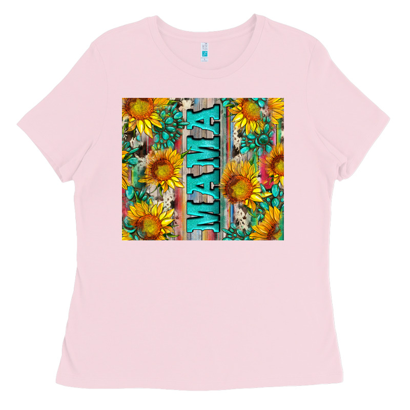 Mama Wıth Sunflowers And Gemstone Ladies Tee by Artiststas | Teevron