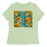 Matcha mama wıth sunflowers and gemstone Ladies Tee - Artiststas