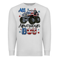 Dove Grey all american boy Premium Sweatshirt - MaliasSmallBusiness