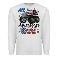 Oatmeal Heather all american boy Premium Sweatshirt - MaliasSmallBusiness