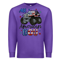 Purple all american boy Premium Sweatshirt - MaliasSmallBusiness
