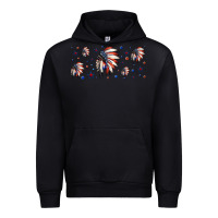 Black patriotic native American headdress 16oz libbey cup Urban Hoodie - HRA Design Shop