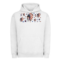 Pigment Lunar Rock patriotic native American headdress 16oz libbey cup Urban Hoodie - HRA Design Shop