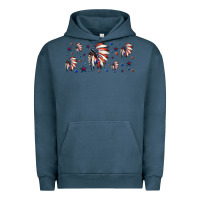 Pigment Midnight Navy patriotic native American headdress 16oz libbey cup Urban Hoodie - HRA Design Shop