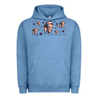 Pigment Pebble Blue patriotic native American headdress 16oz libbey cup Urban Hoodie - HRA Design Shop