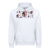White patriotic native American headdress 16oz libbey cup Urban Hoodie - HRA Design Shop