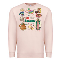 Pale Pink tis the season Premium Sweatshirt - MaliasSmallBusiness
