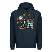 Navy rn nurse Premium Hoodie - CowhideDigitalArt