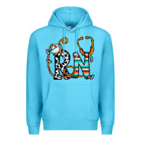 Ocean Blue rn nurse Premium Hoodie - CowhideDigitalArt