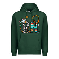Sports Green rn nurse Premium Hoodie - CowhideDigitalArt