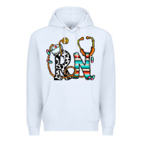 White rn nurse Premium Hoodie - CowhideDigitalArt