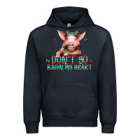 Navy don't go bacon my heart Urban Hoodie - CowhideDigitalArt