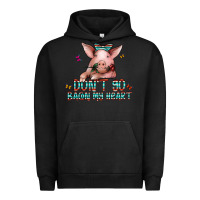Pigment Black don't go bacon my heart Urban Hoodie - CowhideDigitalArt