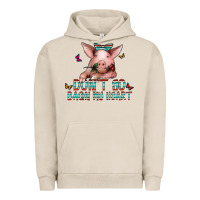 Pigment French Oak don't go bacon my heart Urban Hoodie - CowhideDigitalArt