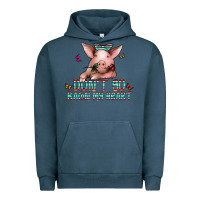 Pigment Midnight Navy don't go bacon my heart Urban Hoodie - CowhideDigitalArt