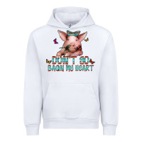 White don't go bacon my heart Urban Hoodie - CowhideDigitalArt