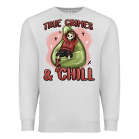 Dove Grey true crimes & chill Premium Sweatshirt - MaliasSmallBusiness