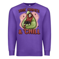 Purple true crimes & chill Premium Sweatshirt - MaliasSmallBusiness