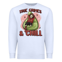 White true crimes & chill Premium Sweatshirt - MaliasSmallBusiness