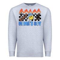 Heather Grey mama's boy Premium Sweatshirt - MaliasSmallBusiness