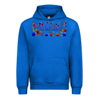 Cobalt floral american mama 16oz libbey cup Urban Hoodie - HRA Design Shop