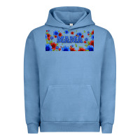 Pigment Pebble Blue floral american mama 16oz libbey cup Urban Hoodie - HRA Design Shop