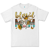 White Western Blessed Mom Baby Calf Mother's Day Premium Tee - LillyAllenDesigns