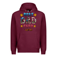 Burgundy best dad ever Premium Hoodie - HRA Design Shop
