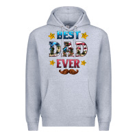 Heather Grey best dad ever Premium Hoodie - HRA Design Shop