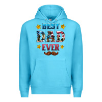 Ocean Blue best dad ever Premium Hoodie - HRA Design Shop