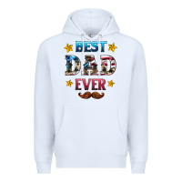 White best dad ever Premium Hoodie - HRA Design Shop