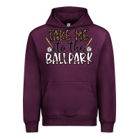 Mauve Wine take me to the ballpark Urban Hoodie - CowhideDigitalArt