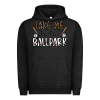 Pigment Black take me to the ballpark Urban Hoodie - CowhideDigitalArt