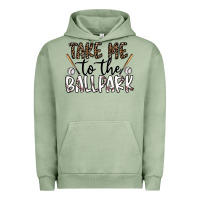 Pigment Oil Green take me to the ballpark Urban Hoodie - CowhideDigitalArt