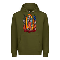 Army Green our lady Premium Hoodie - RacoonDesign