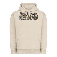 Pigment French Oak blessed meemaw Urban Hoodie - CowhideDigitalArt
