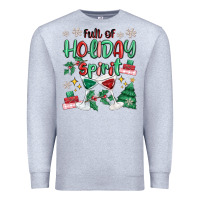 Heather Grey full of holiday Premium Sweatshirt - MaliasSmallBusiness