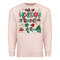 Pale Pink full of holiday Premium Sweatshirt - MaliasSmallBusiness