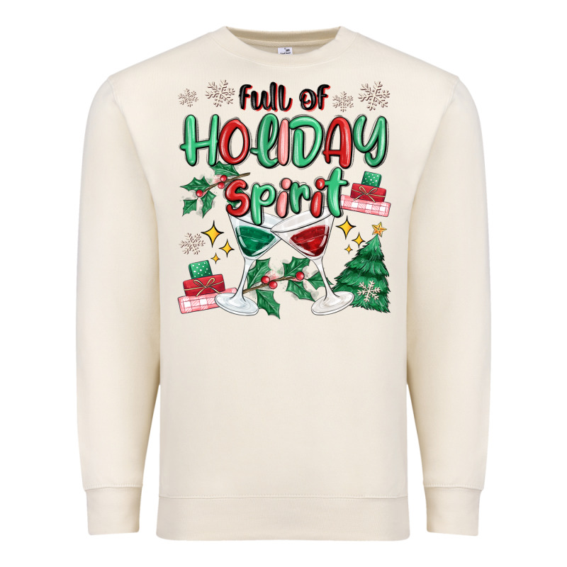 Full Of Holiday Premium Sweatshirt by MaliasSmallBusiness | Teevron