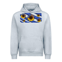 Heather Grey american flag sunflowers 16oz libbey cup Urban Hoodie - HRA Design Shop