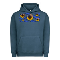 Pigment Midnight Navy american flag sunflowers 16oz libbey cup Urban Hoodie - HRA Design Shop
