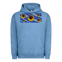 Pigment Pebble Blue american flag sunflowers 16oz libbey cup Urban Hoodie - HRA Design Shop