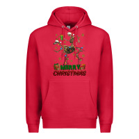 Cardinal merry christmas deer skeleton Premium Hoodie - FaDigitalArtStudio