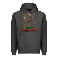 Charcoal Heather merry christmas deer skeleton Premium Hoodie - FaDigitalArtStudio