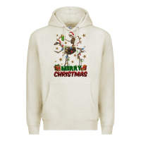 Oatmeal Heather merry christmas deer skeleton Premium Hoodie - FaDigitalArtStudio